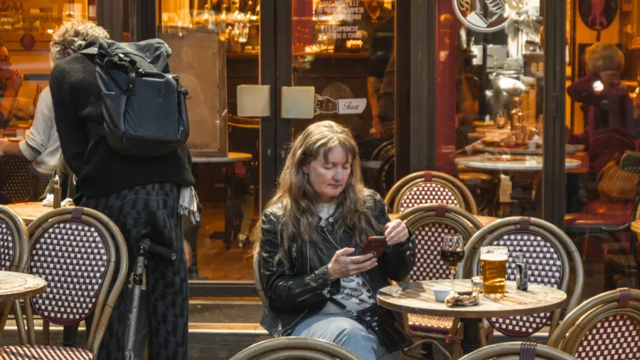 16th may 2023 paris france bar and restaurant customers drinking