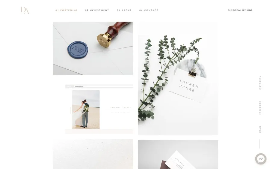 Elegant and delicate portfolio website example.