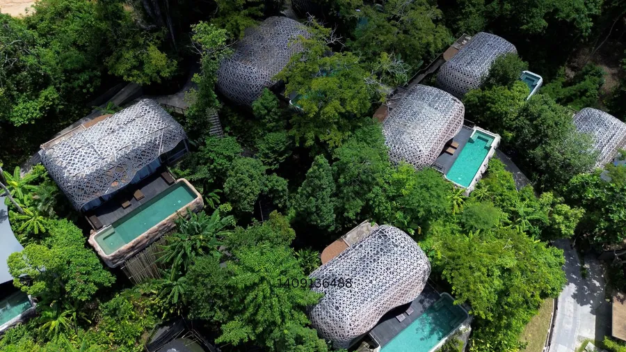 Top view of Keemala Hotel in Phuket.