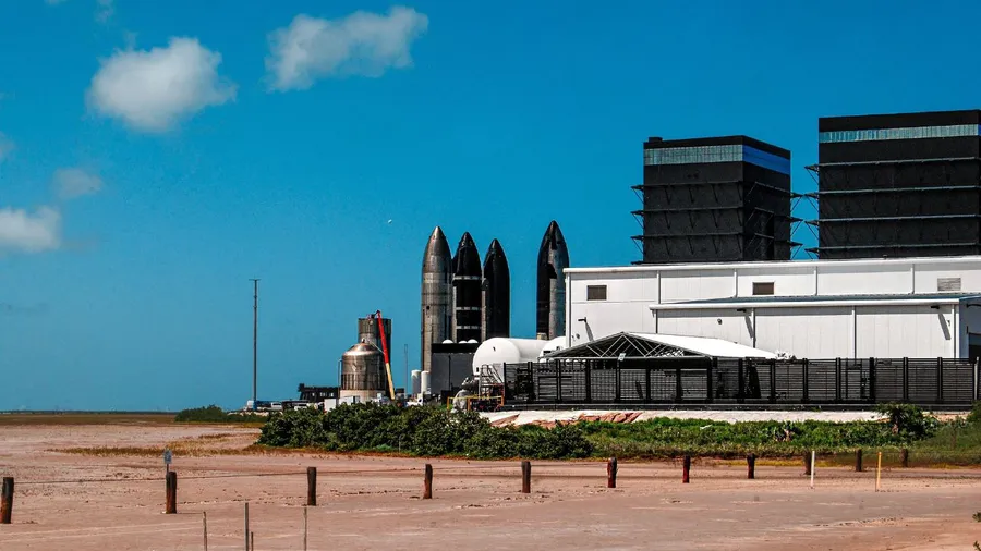 Rockets at Space X in Boca Chica TX.