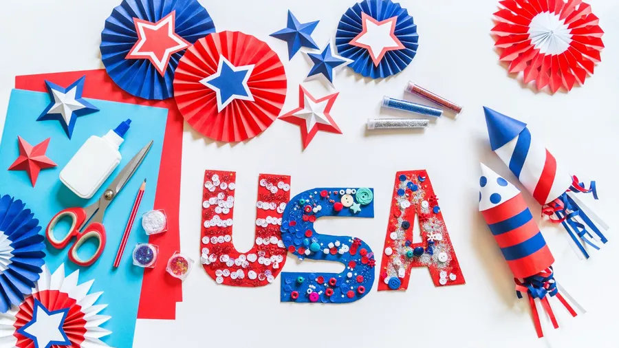 red, blue and white craft on a white background 1707115171, shutterstock