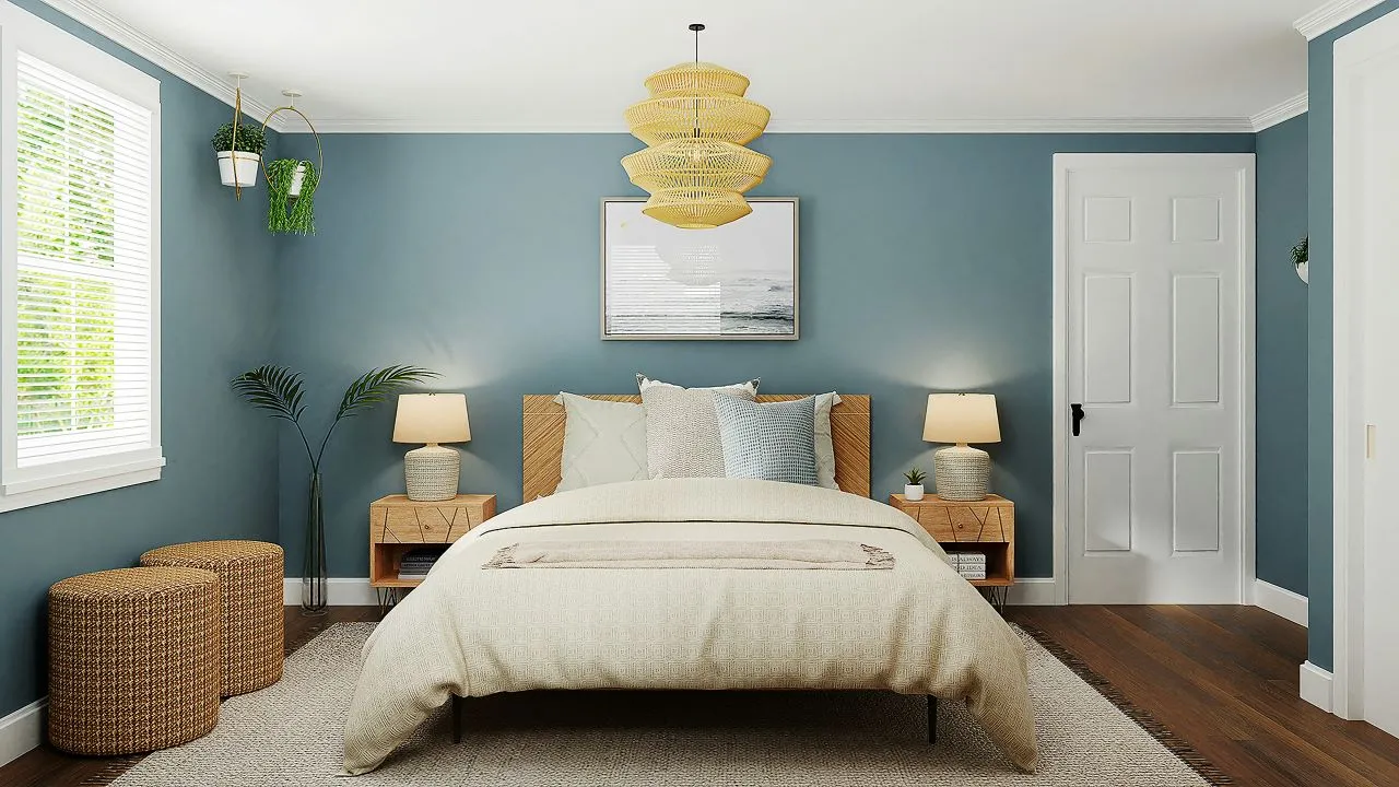 Refresh your bedroom by giving the walls a fresh coat of paint