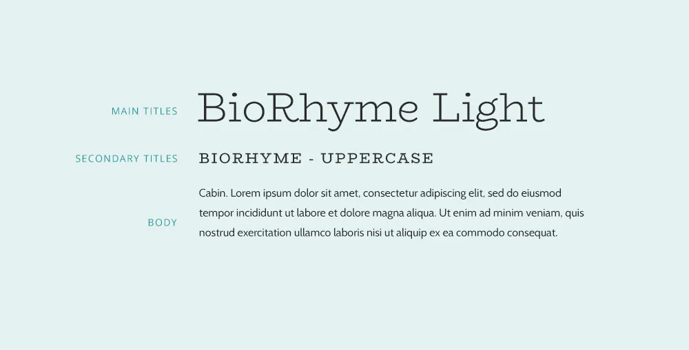 Biohyrime ans Montserrat font pairing. Google font combination example.