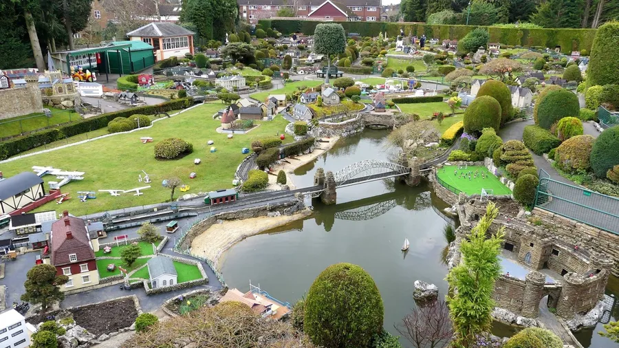 View of Bekonscot Model Village and Railway