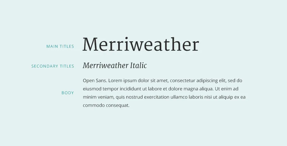 Merriweather font pairing.