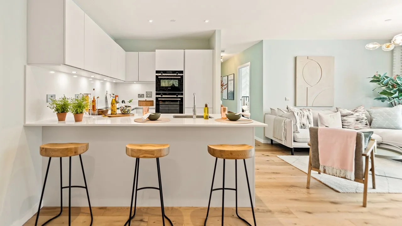 
Different seating styles for living-dining space