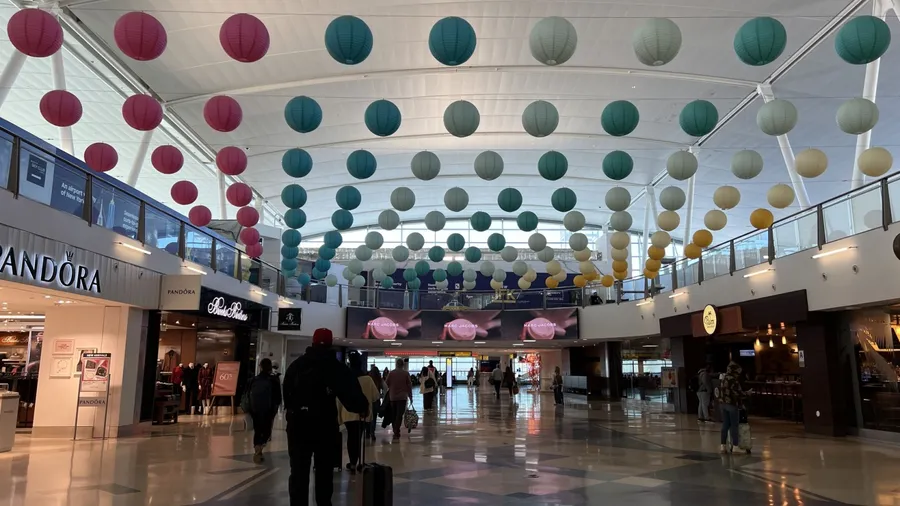 Queens, New York, USA - January 2023: the airside of Terminal 4 JFK airport, New York City.