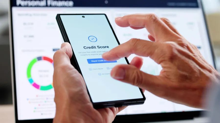 Online Credit Score Report Showing Good Results On Phone