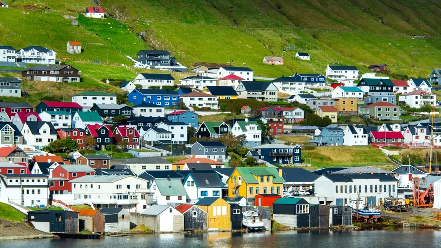 Town of Vagur on Suduroy Island - Faroe Islands
