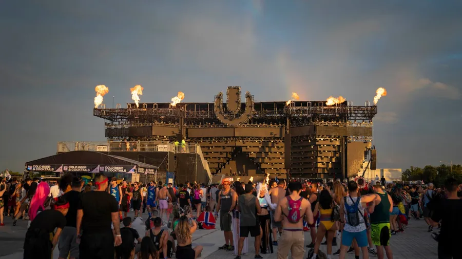 MIAMI, FLORIDA / UNITED STATES - MARCH 30, 2019: Ultra Music Festival at the Miami Marine Stadium in Virginia Key, Florida.