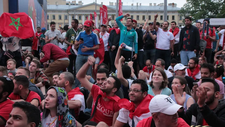 St. Petersburg, Russia - June 2018, FIFA world Cup, fans from different countries