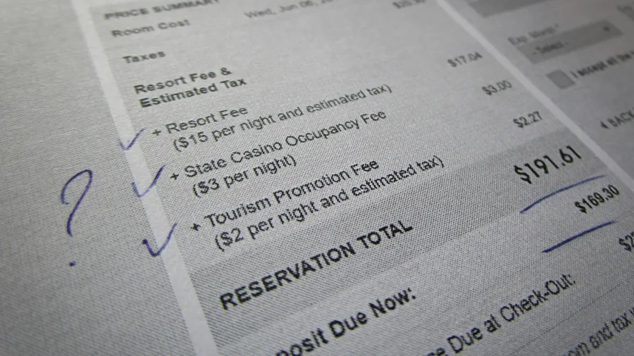 Resort Fee Included in a Hotel's Bill