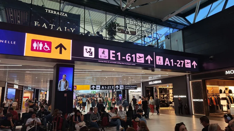 Rome, Italy, 11.10.2024: Rome Fiumicino "Leonardo da Vinci" airport