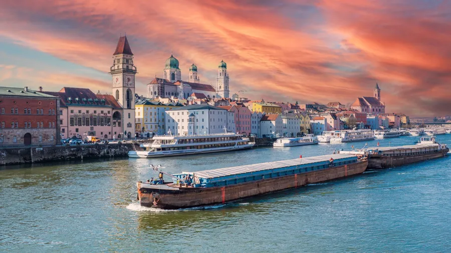 Skyline Passau in Germany Bavaria