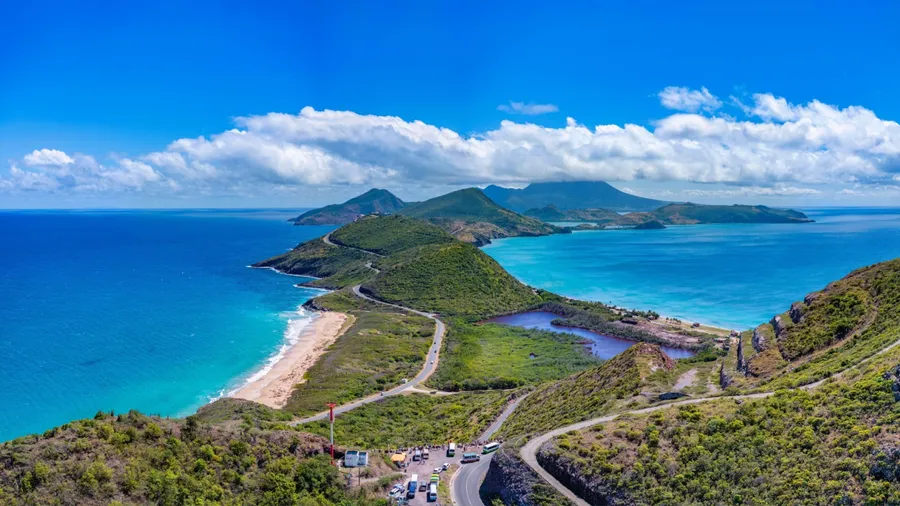 St Kitts Drone Skyline Aerial Panorama