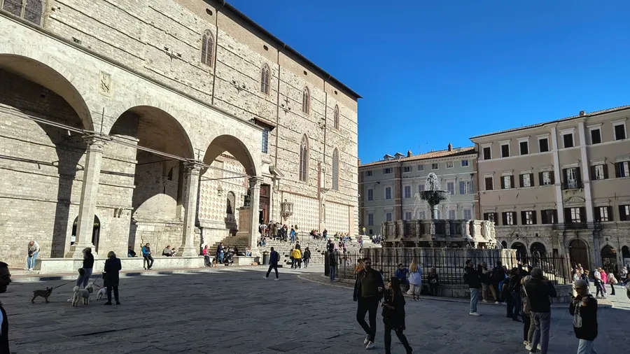 Perugia, Italy - November, 2nd 2024: an Italian city and the capital of the Umbria region. It’s known for its defensive walls around the historic center.