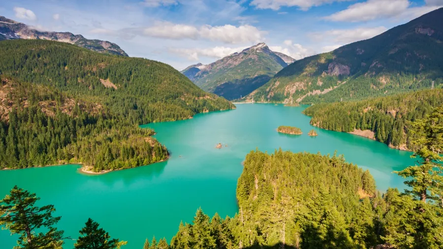 The Diablo Lake at North Cascades National Park in Washington State, USA