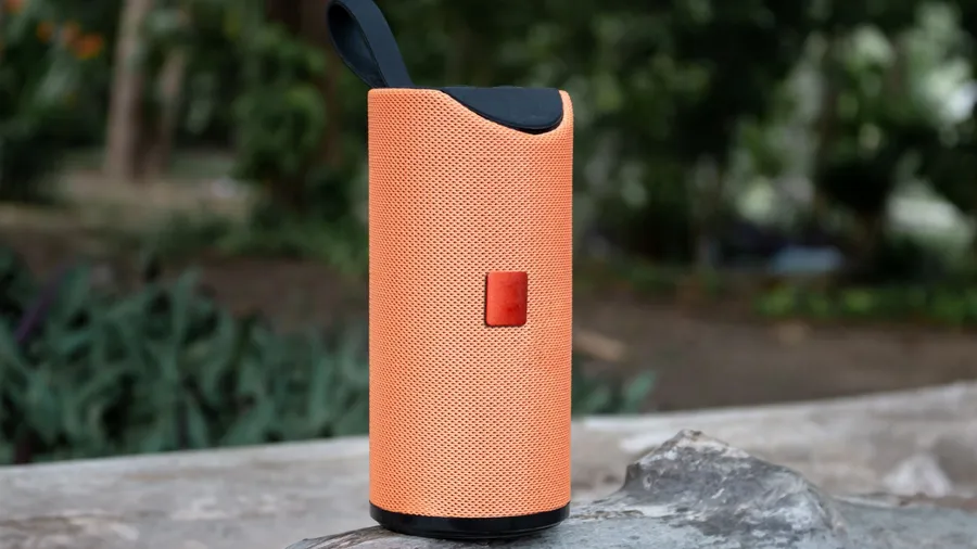 A portable waterproof bluetooth speaker.