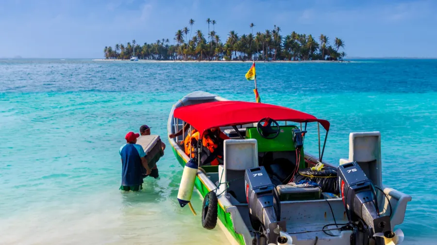 a typical view in the san blas islands