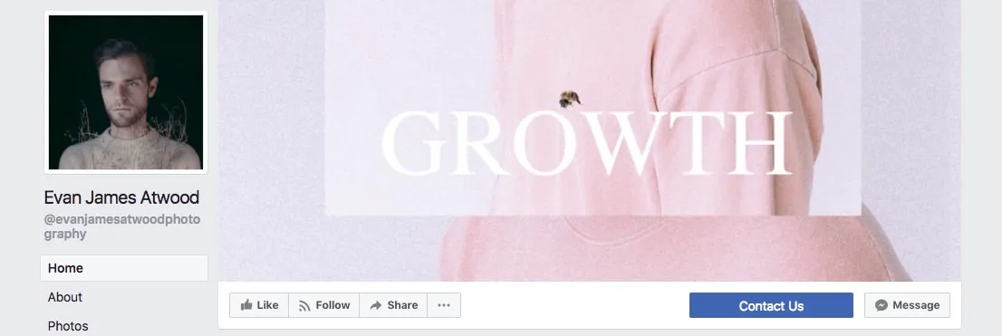 Facebook page cover inspiration - abstract image with logo