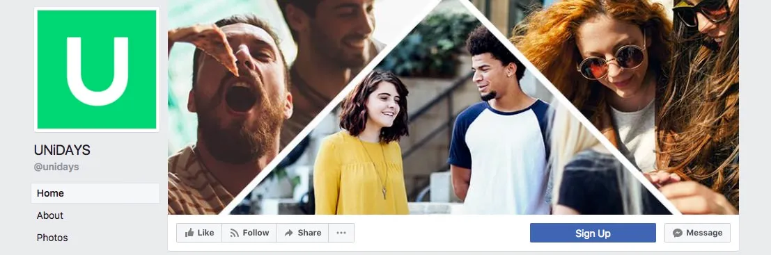 Facebook page cover inspiration - abstract images in rectangles
