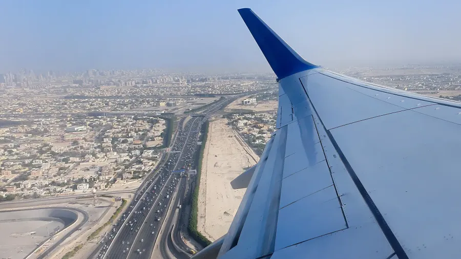 aerial view of middle east landscape against the sand color