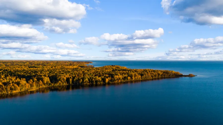 aerial view of seashore with beach lagoons coastline with sand