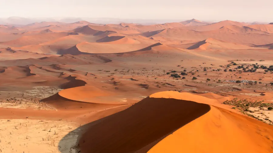 aerial view of the namib desert