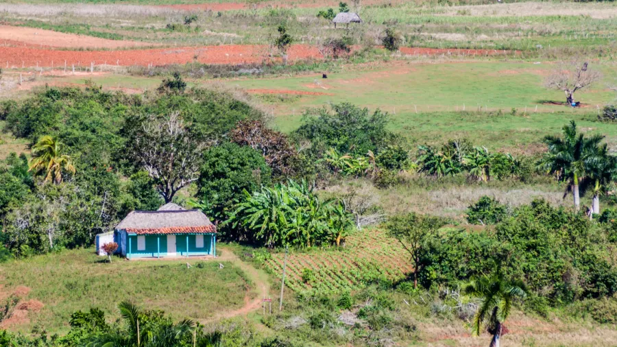 aerial view of vinales valley cuba