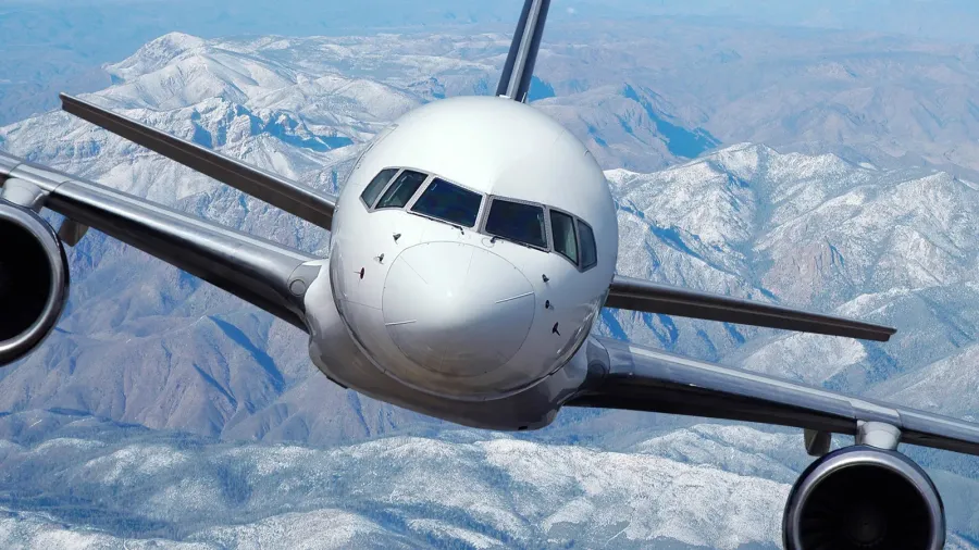 airliner in flight
