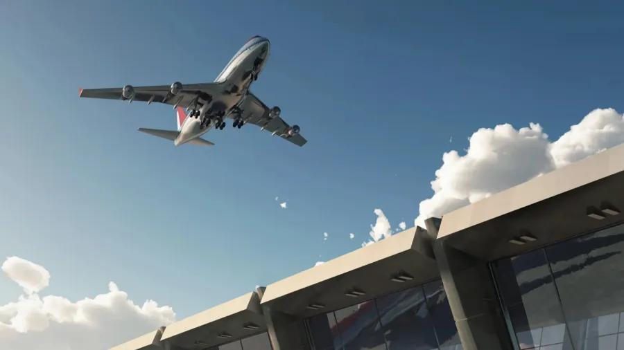 airplane in airport