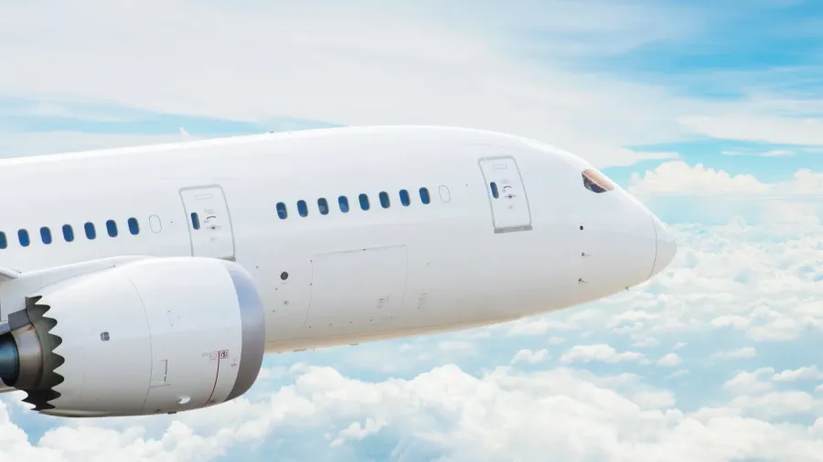 airplane over clouds