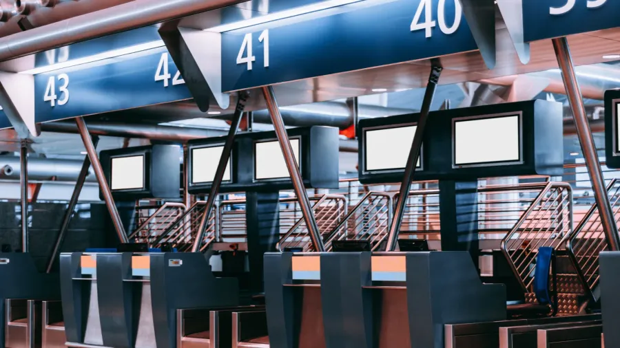 airport terminal checkin area