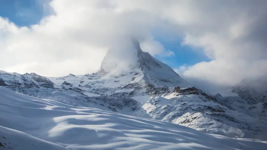 amazing view on zermatt  famous ski resort in swiss