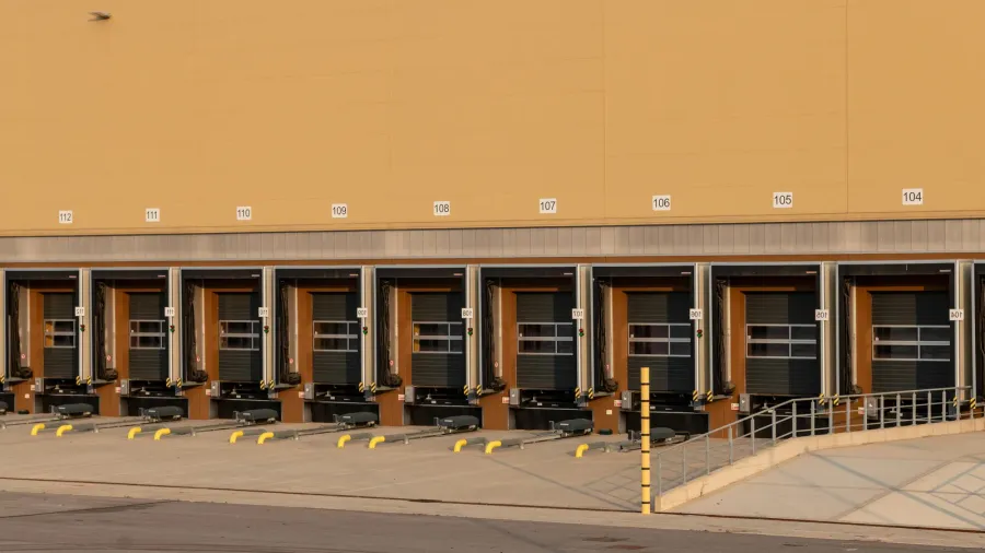 amazon modern logistics hub with automated warehouse for ecommerce distribution