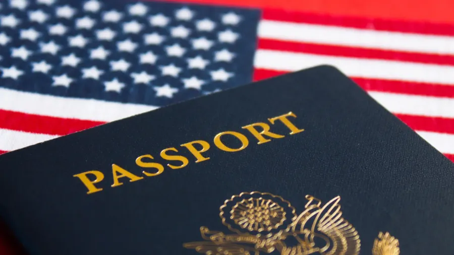 american flag and passport