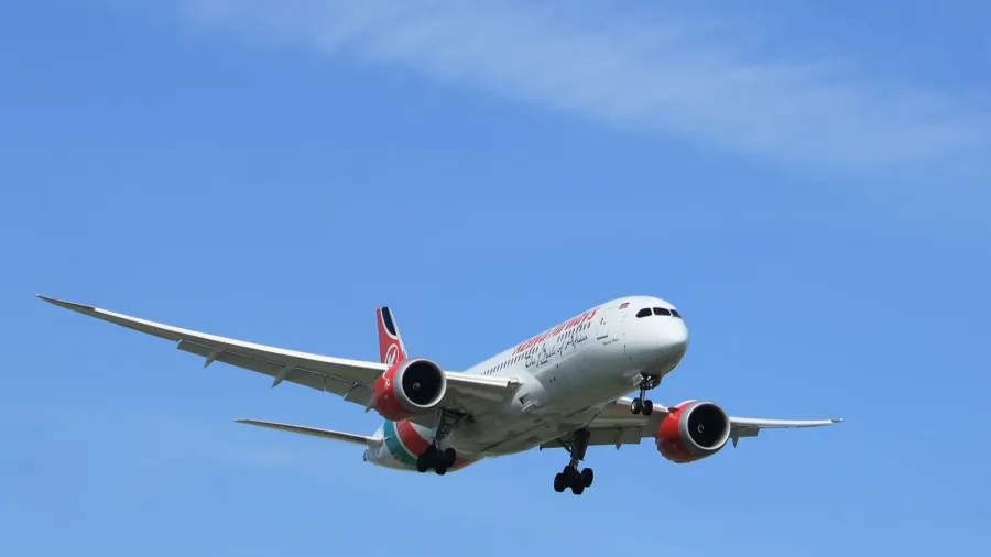 amsterdam the netherlands  april 19th 2018 5ykzc kenya airways
