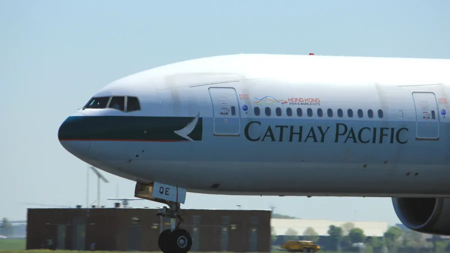 amsterdam the netherlands  may 4th 2018 bkqe cathay pacific