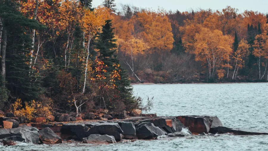 apostle islands national lakeshore along lake superior in wiscon