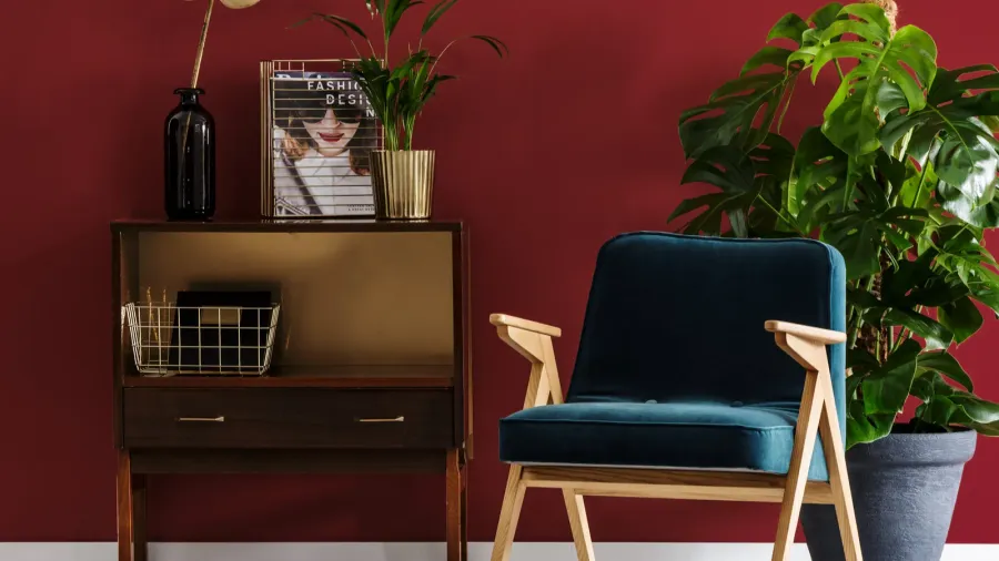 armchair and cupboard