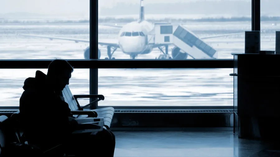at the airport