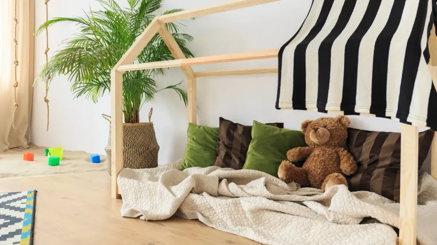baby room with green accents