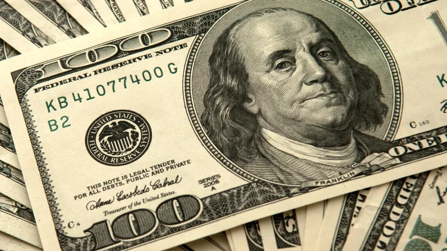 background of 100 dollar bills