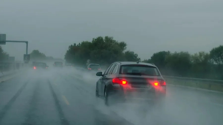 bad weather on the road