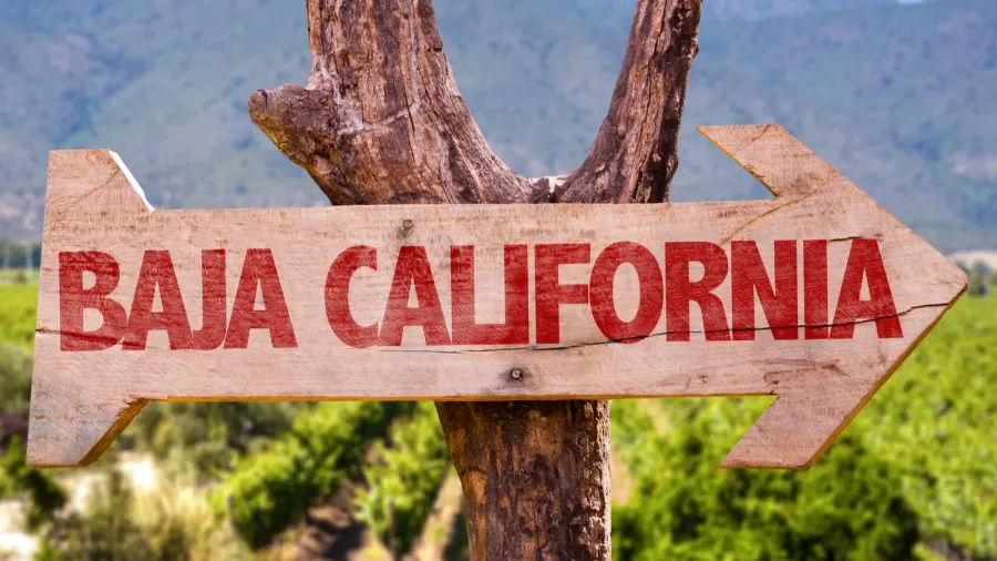 baja california wooden sign