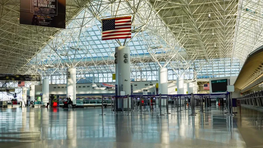 baltimore maryland usa departure hall at bwi airport