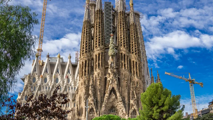 barcelona spain  october 7 2019 cathedral la sagrada familia