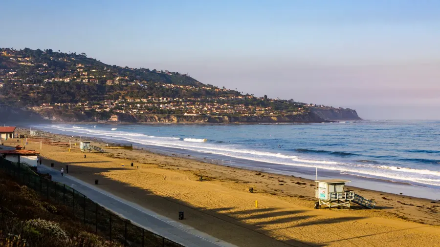 beach in beautiful morning light at redondo beach