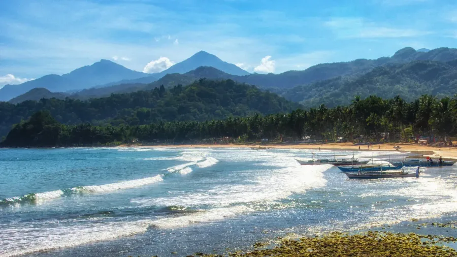 beach near puerto galera on mindoro philippines