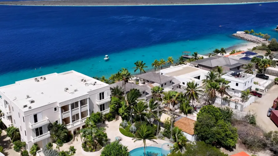 beachfront resort in kralendijk bonaire netherlands antilles bird eye view